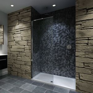 Unbranded Walk-in Shower Enclosure 1500x900mm Shower Tray