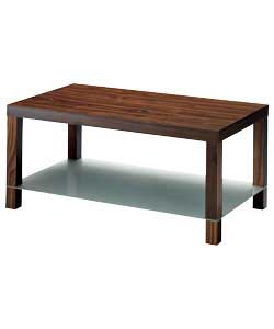 Walnut Effect Chunky Coffee Table