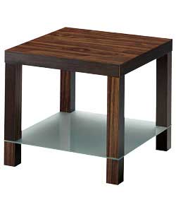 Walnut Effect Chunky End Table