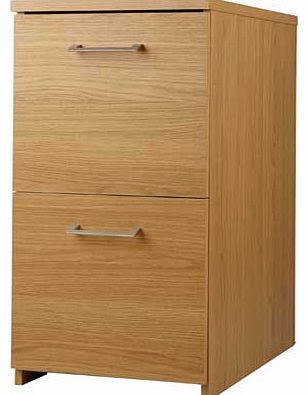 Suitable for A4 hanging files. and has metal handles. Part of the Walton collection Wood effect cabinet. 2 non-locking drawers. Wall fixing recommended (fixings included). Size H74. W39.4. D59.3cm. Weight 18kg. Self-assembly. EAN: 1662629.