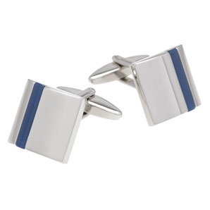 Walton Designs Blue Bar Cufflinks