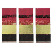 Unbranded Warm Red Abstract Hand Painted Canvas, Set Of 3