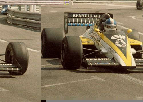 Derek Warwick in the Renault at the 1985 Monaco Grand Prix