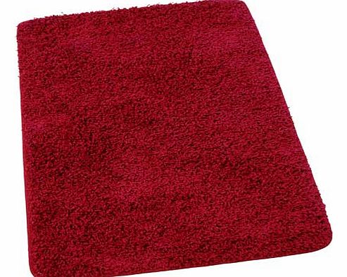 Unbranded Washable Shaggy Bath Mat - Red