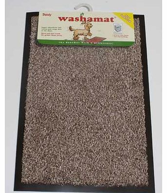 This machine washable mat is made from absorbent cotton and has an anti slip PVC backing making it suitable for use in all weathers. 100% cotton. Non-slip backing. 30?C machine washable. Size L150. W90cm. Weight 3.96kg. (Barcode EAN=5012679043627)