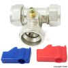 Unbranded Washing Machine Tee Valve With Red and Blue