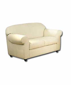 Cream Ivory Linen Natural Ecru Couch Settee Sofa Leather