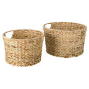 Unbranded Water hyacinth 2 round baskets