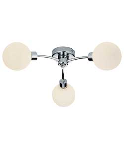 Unbranded Wave 3 Light Bathroom Semi Flush