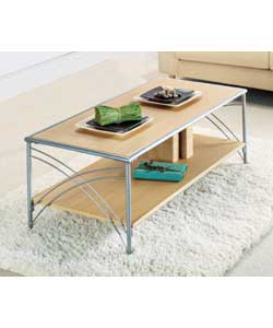 Wave Beech/Silver Coffee Table