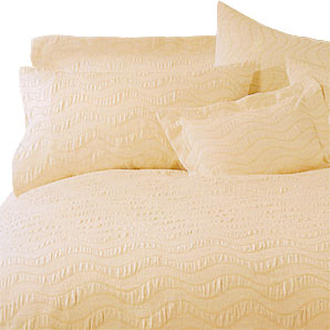 Waves Pillowcase- Limestone- Oxford