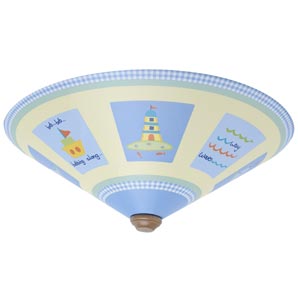 Uplighter to match the Wavy Waves nursery bedding