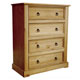 Unbranded Waxed Pine 4 Drawer Chest