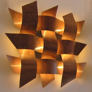 Weave Wall Lights (Small Copper)