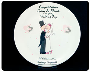 Unbranded Wedding Cartoon Plate