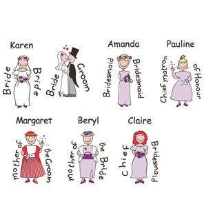 Wedding Cartoon Wine Glass