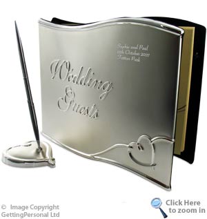 Unbranded Wedding Guest Book and Pen