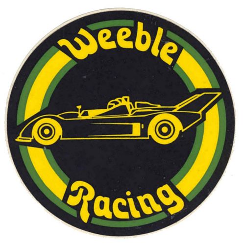 Weeble Racing Sticker (5cm radius)