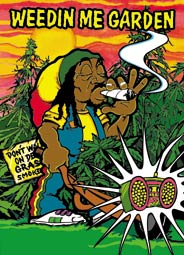 Weedin Me Garden Keyring