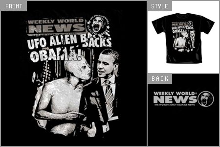 Unbranded Weekly World News (Obama Alien) T-shirt