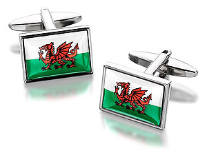 Unbranded Welsh Flag Cufflinks - 015309