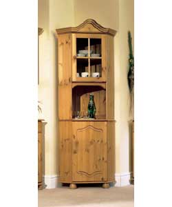 Westminster Pine Corner Display Cabinet