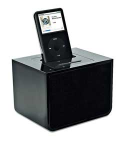Black piano finish.2.1 speaker. 2 x25w sound output. Fits all iPod models with dock connectors. Remo