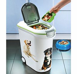 At last, heres a smart way to store and dispense your pets food. Voted best innovation by 4,000 pet lovers in Germany, this food store is air-tight to keep dry food fresh and preserve all the essential vitamins, with easy-access top opening and dog