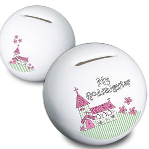 Unbranded Whimsical Church Goddaughter Money Box