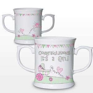 Unbranded Whimsical Pram Its a Girl Loving Mug