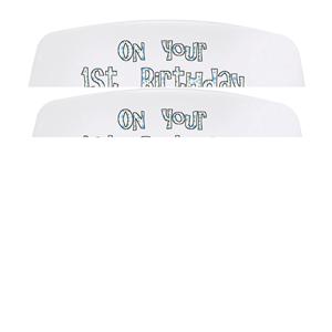 Unbranded Whimsical Train 1st Birthday Plate