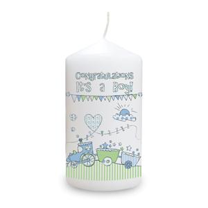 Unbranded Whimsical Train Its a Boy Candle
