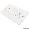 Unbranded White 2-Gang Switched Socket