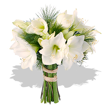 Unbranded White Amaryllis Bouquet flowers