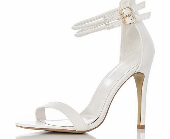 Unbranded White Ankle Double Strap Sandals