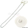 Unbranded White Basin Plug and Chrome-Plated Ball Chain