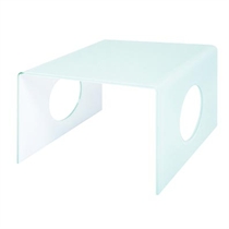 Unbranded White Bent Glass Coffee Table