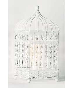 Unbranded White Birdcage Table Lamp