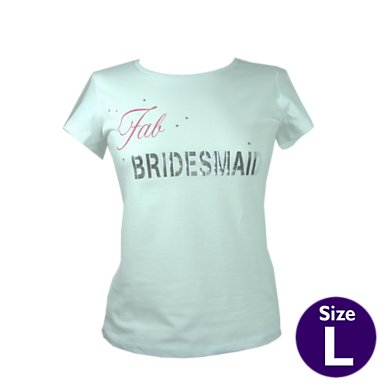 Unbranded White bridesmaid t-shirt (L)