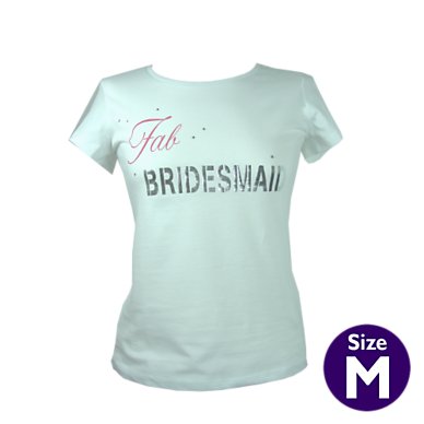 Unbranded White bridesmaid t-shirt (M)