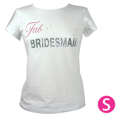 Unbranded White bridesmaid t-shirt (S)