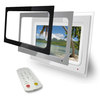 This elegant, high quality white CiBox 7 Inch Digital Photo Frame supports MP3, MP4, JPEG, WMA and i
