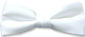 Unbranded White Clip-On Bow Tie