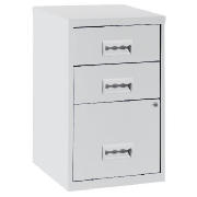 Unbranded White Combi 3 Drawer Filing Cabinet
