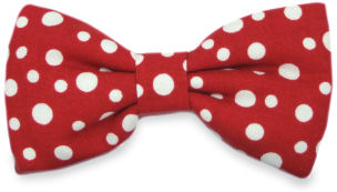 Unbranded White Dots Red Bow Tie