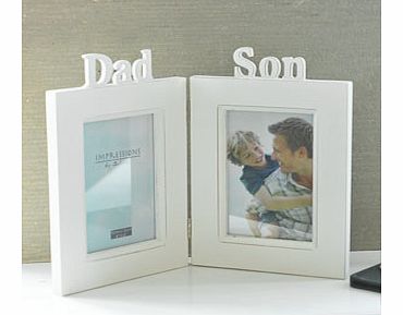 Unbranded White Double Dad and Son 4 x 6 Portrait Photo