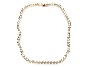 Unbranded White-Freshwater-Pearl-And-9ct-Gold-Necklet-109557