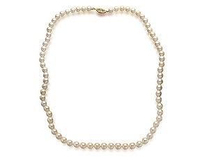 Unbranded White-Freshwater-Pearl-And-9ct-Gold-Necklet-109557