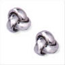 White Gold Knot Earrings