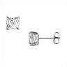 Unbranded White Gold square stud earrings set with Cubic Zirconia